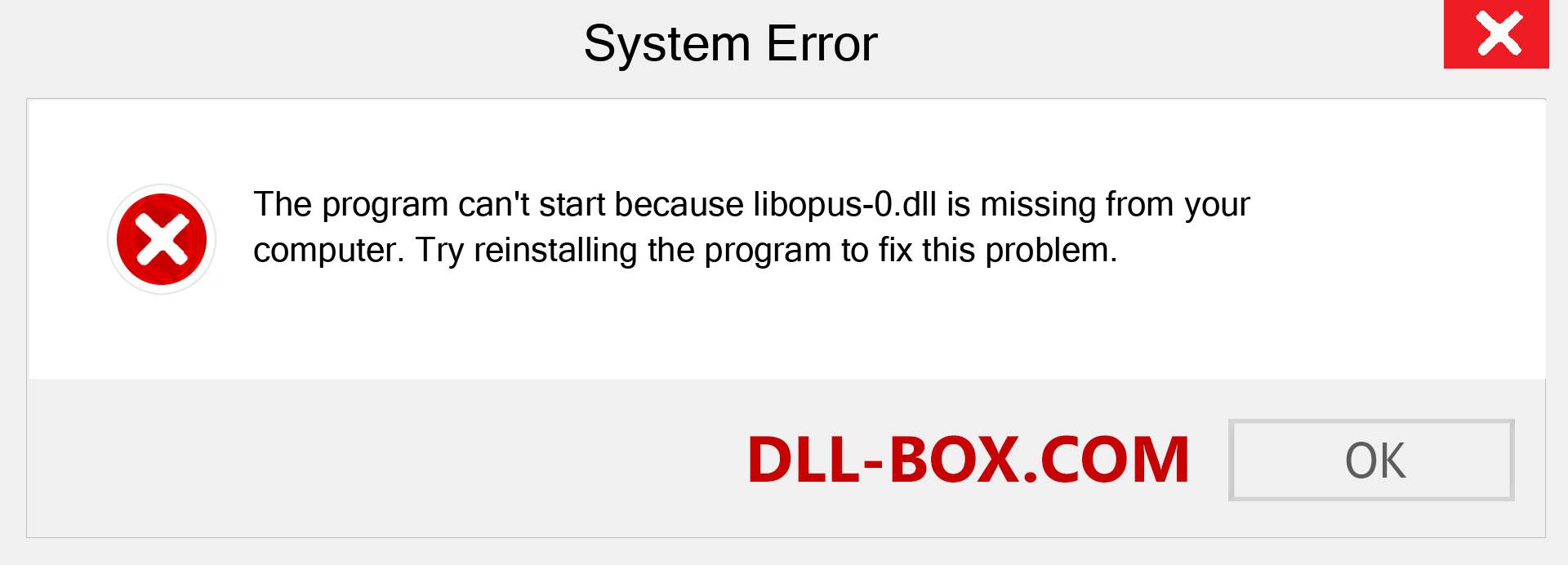  libopus-0.dll file is missing?. Download for Windows 7, 8, 10 - Fix  libopus-0 dll Missing Error on Windows, photos, images